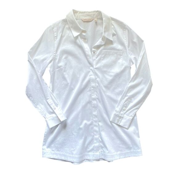LIKE NEW! Soft Surroundings White Button Down Shirt Size Small - Picture 1 of 5